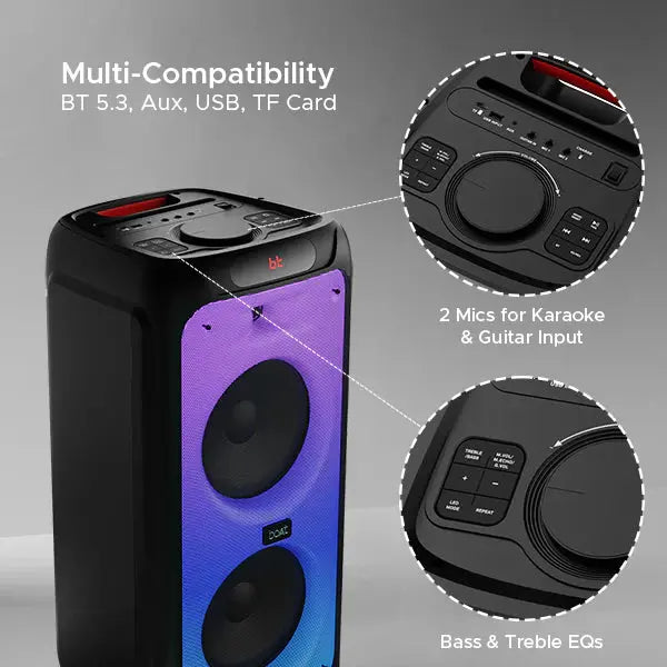 boAt Party Pal 400 Bluetooth Speaker with 160W RMS Stereo Sound, 6 Hours Playback, (BOAT PARTYPAL 400) My Store