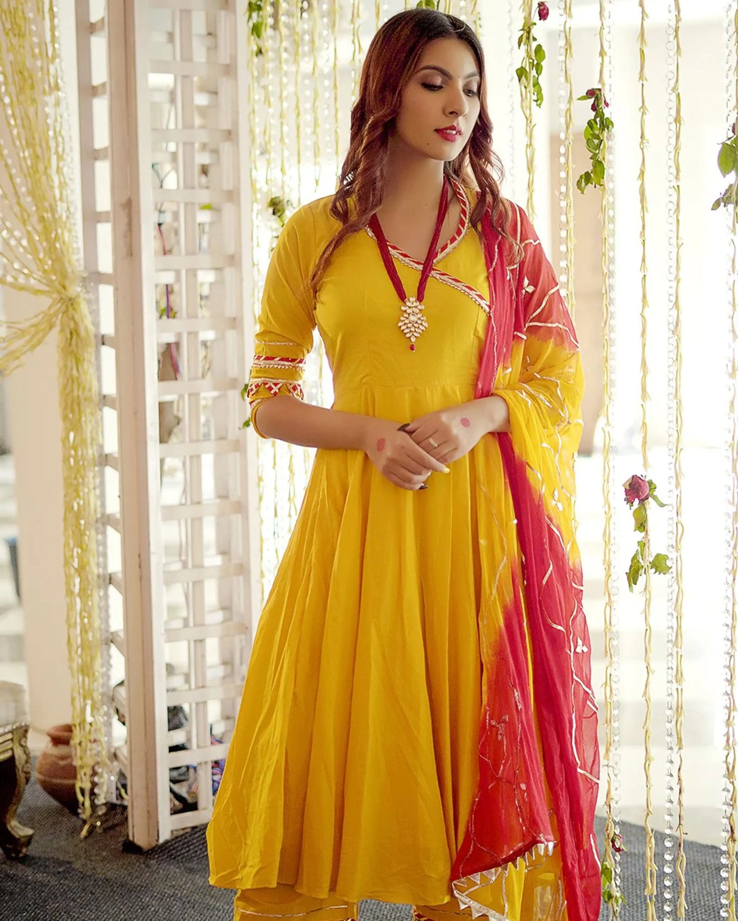 Royal Yellow Gotapatti Suit Set My Store