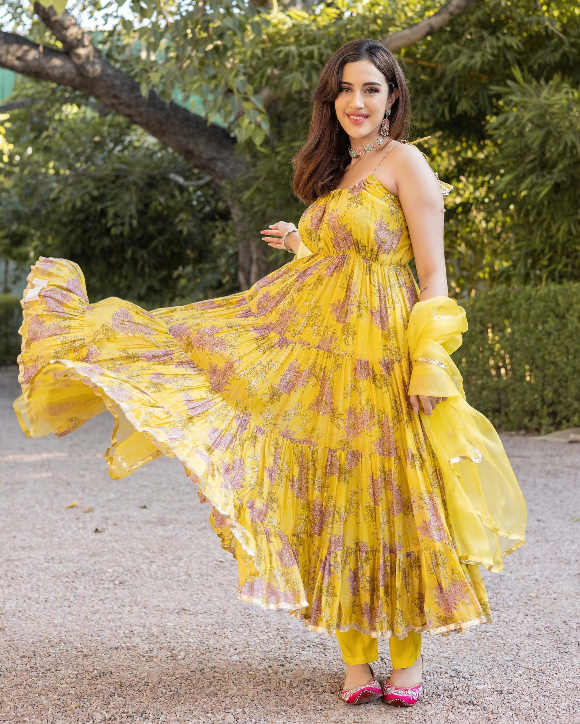 Surajmukhi Chanderi Suit Set My Store