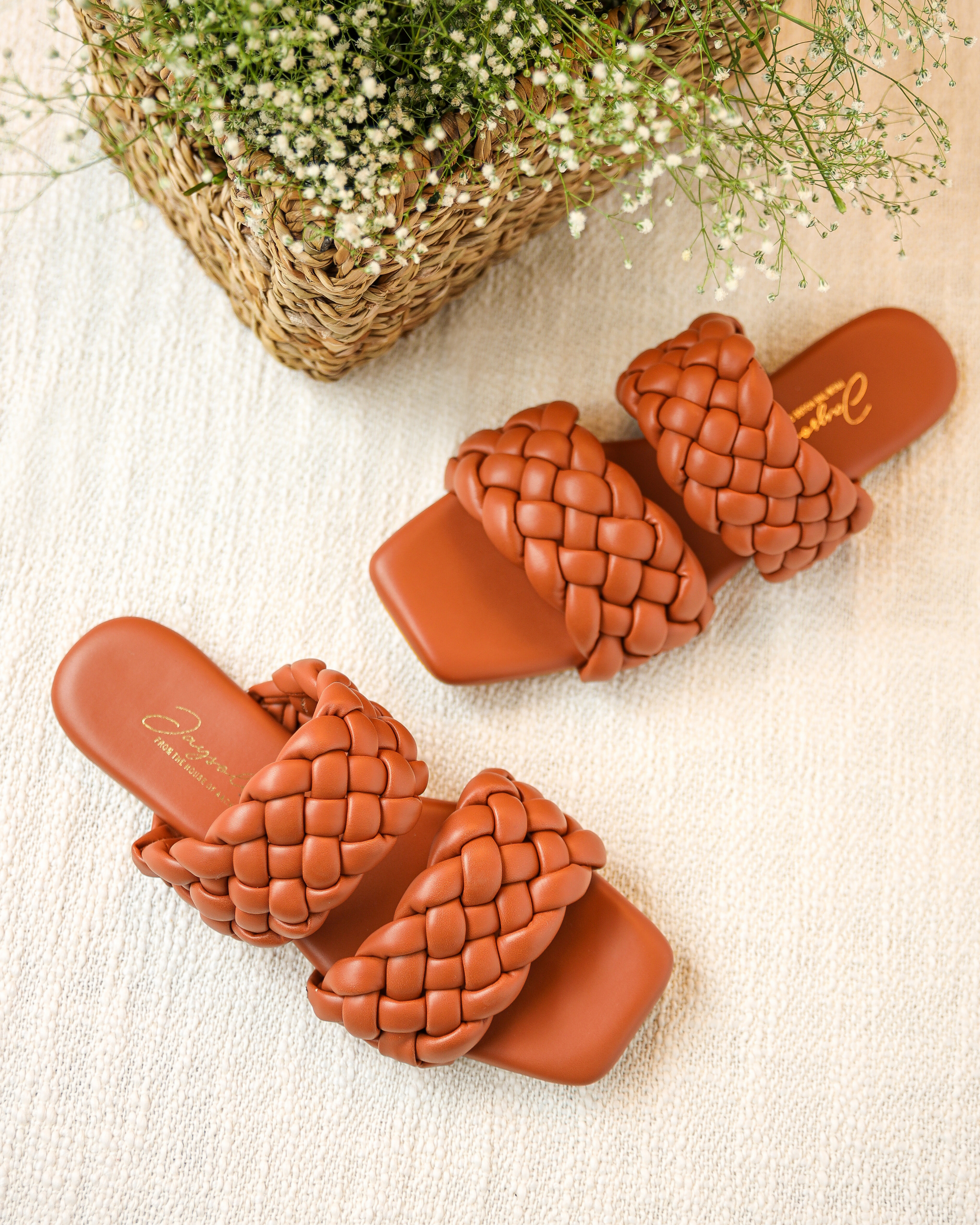 Chocolate Island Braided Flats My Store