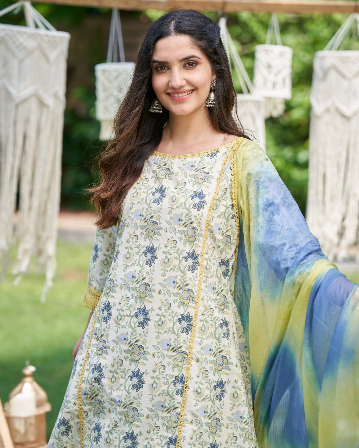 Dityaa Mint Printed Cotton Suit Set My Store