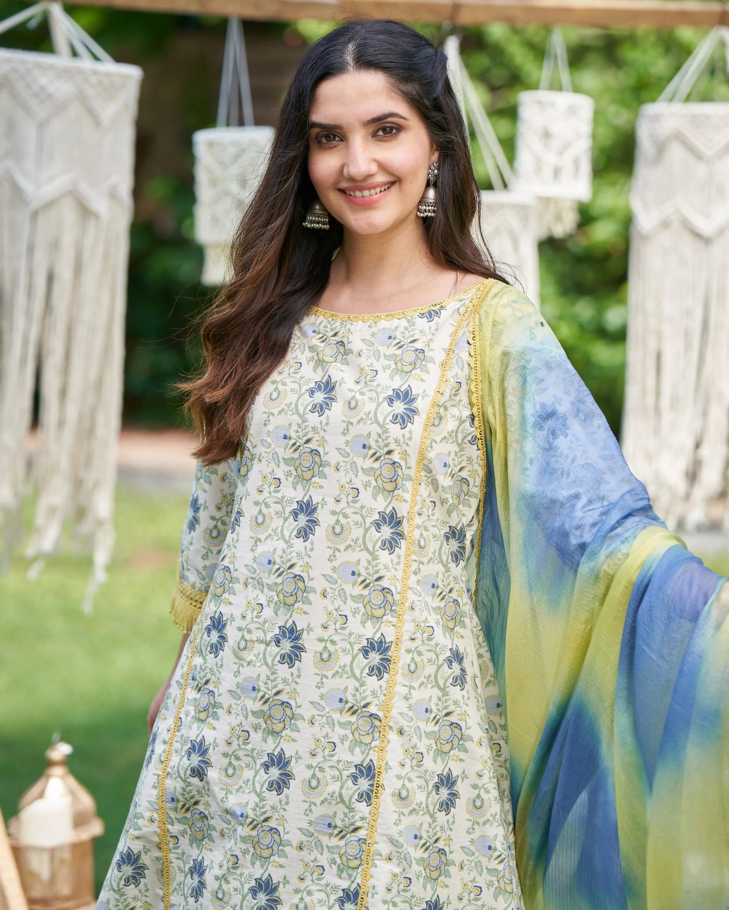 Dityaa Mint Printed Cotton Suit Set My Store