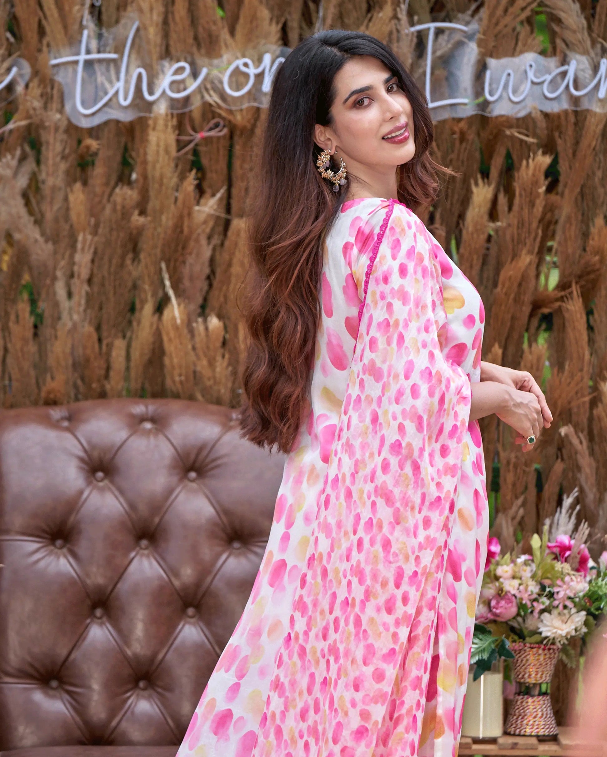 Riddhi White Printed Silk Suit Set My Store