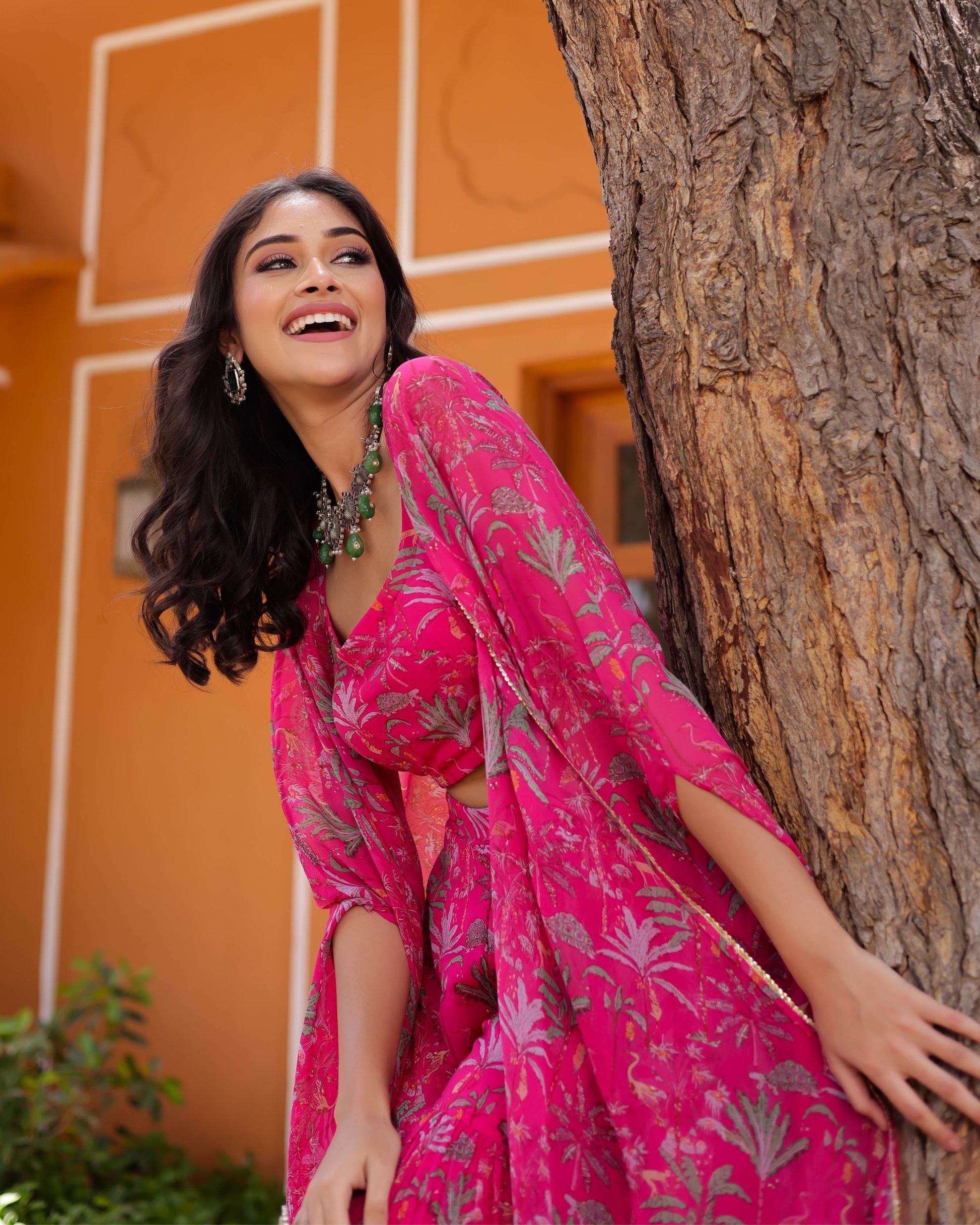 Preet Georgette Cape Sharara Set My Store