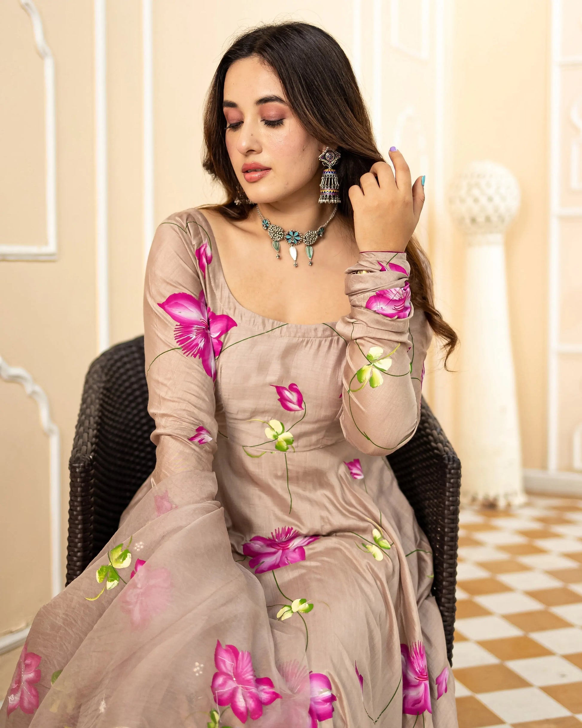 Brindha Handpainted Suit Set My Store