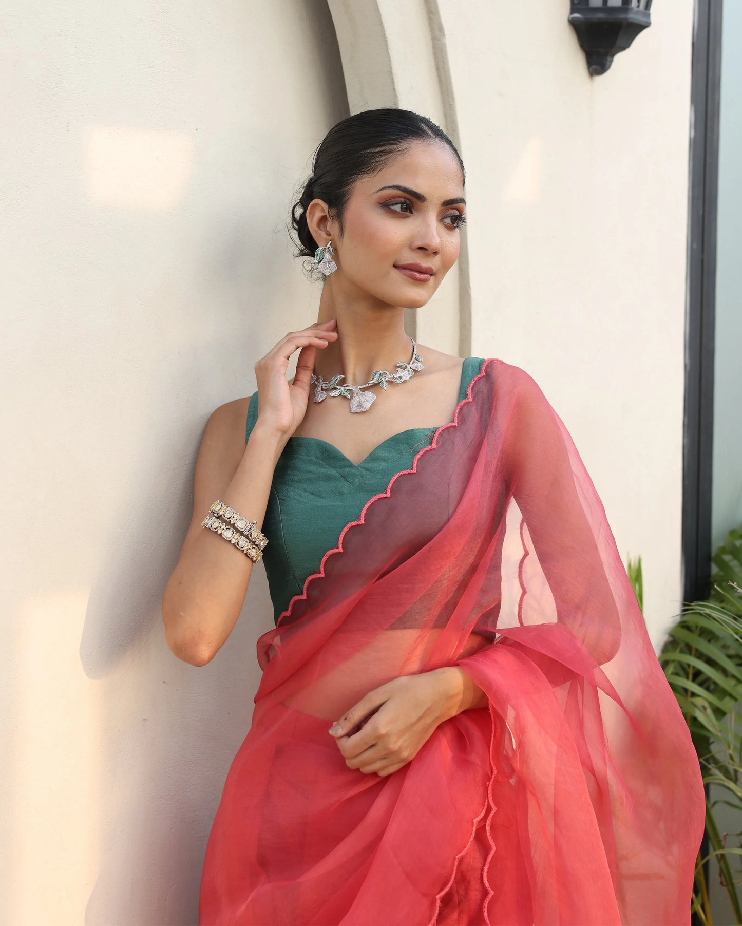 Shivani Green Silk Blouse My Store