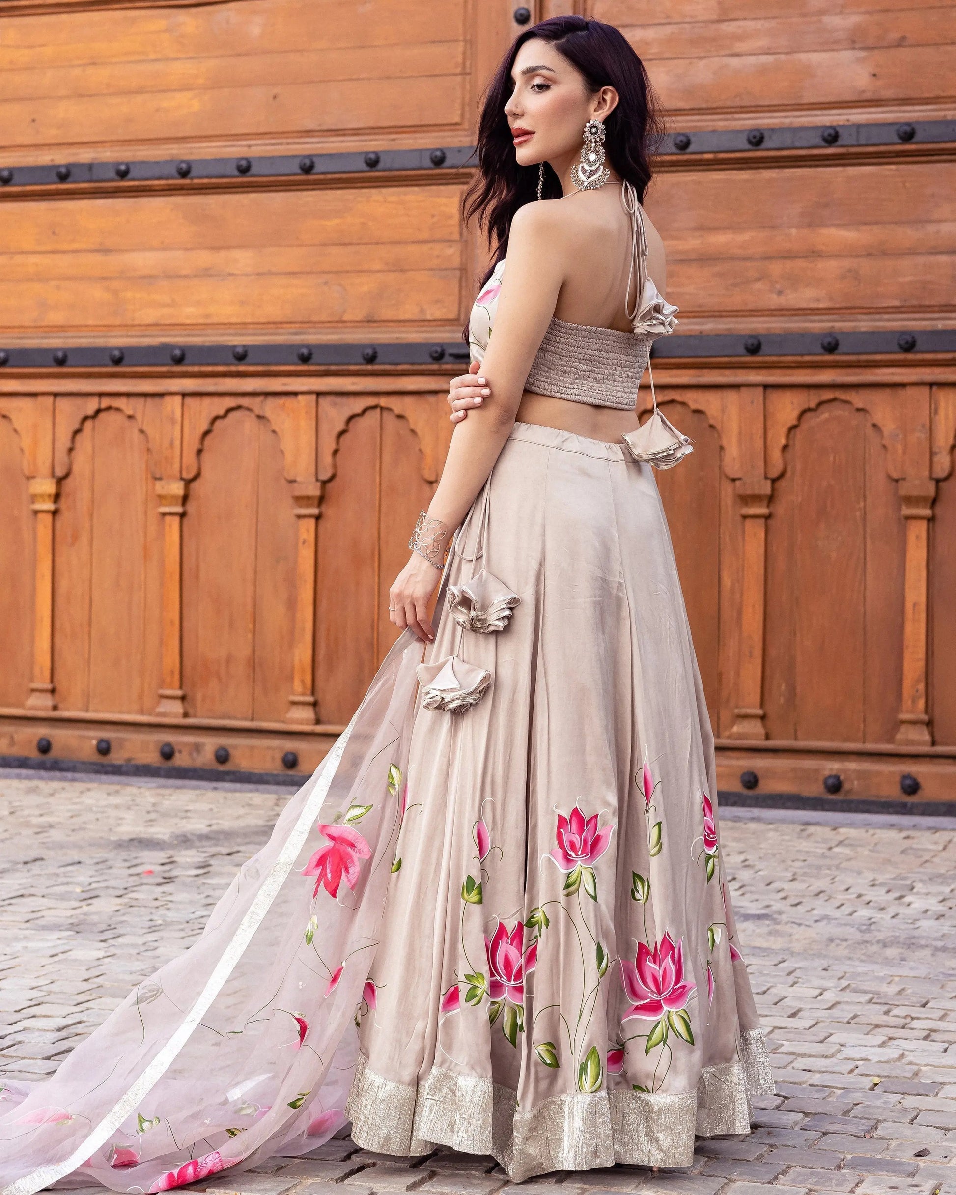 Sakani Handpainted Lehenga Set My Store