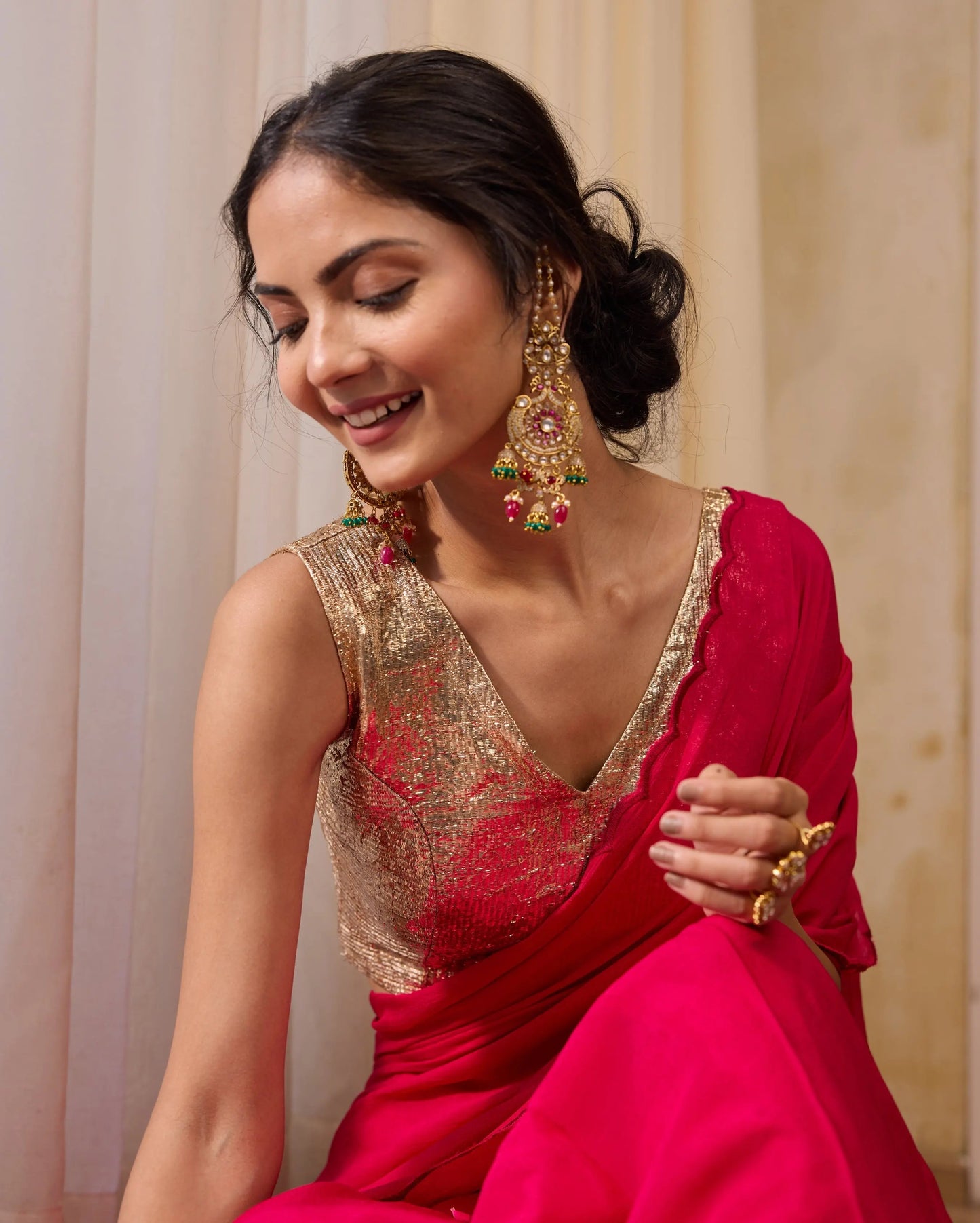 Sunshine Rose Gold Gota Blouse My Store