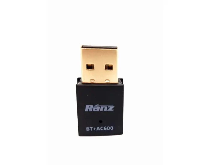 Ranz 2-in-1 USB WiFi Adapter 5G + Bluetooth 5.0 – 600 Mbps Dual Band Wireless Adapter for PC and Laptop