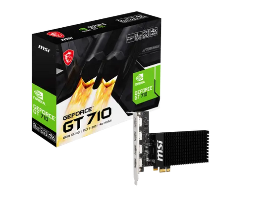 MSI GeForce GT 710 2GB GDDR3 64-Bit 4 HDMI Graphics Card