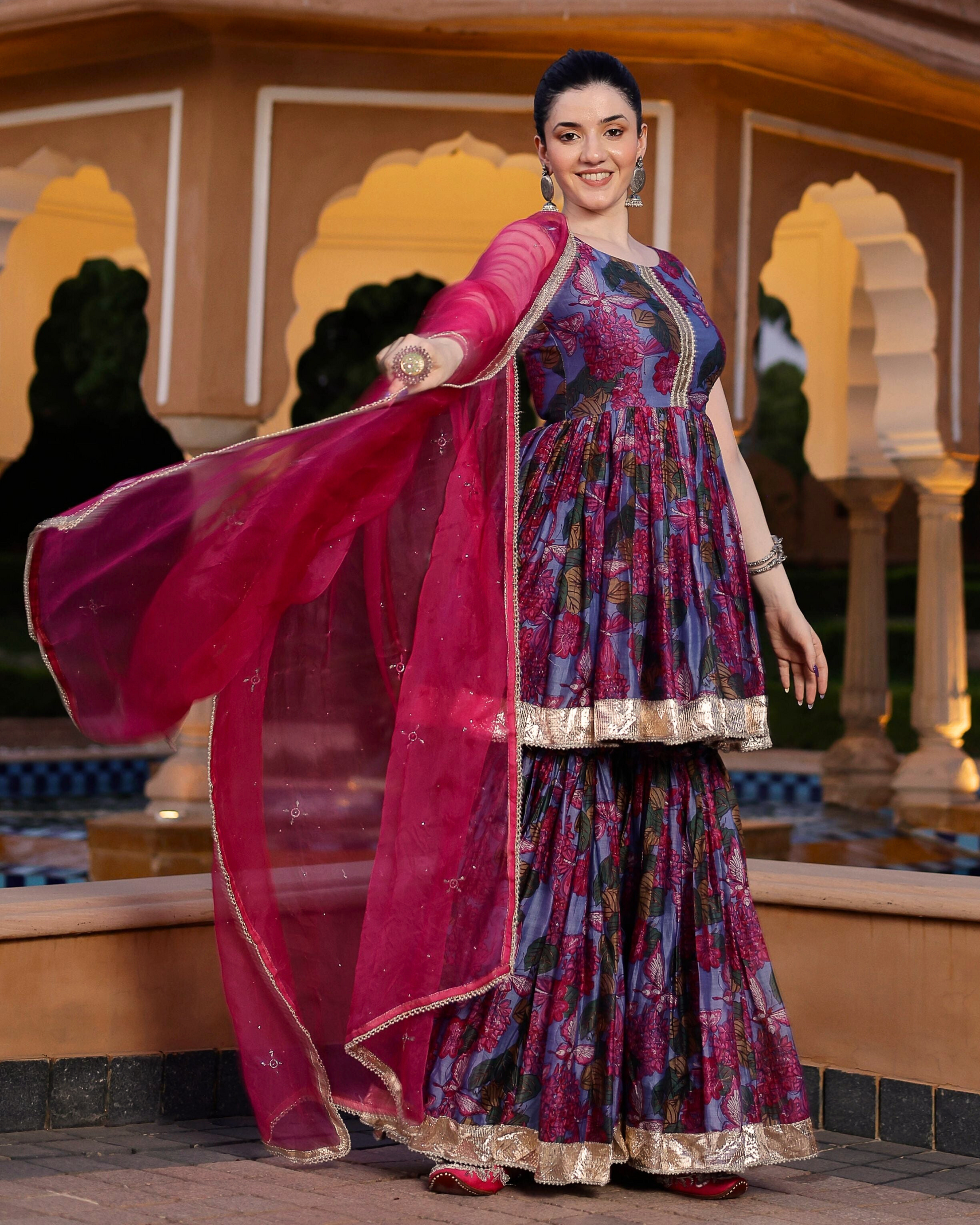 Srini Chanderi Sharara Set Quick Cart