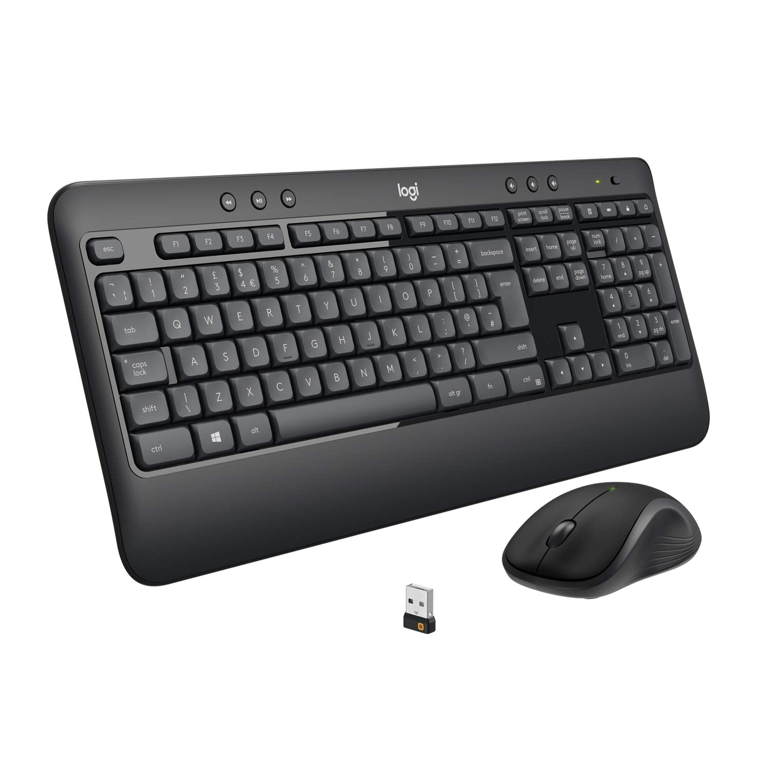 Logitech MK540 Wireless Keyboard and Mouse Combo 3-Year Battery Life Black