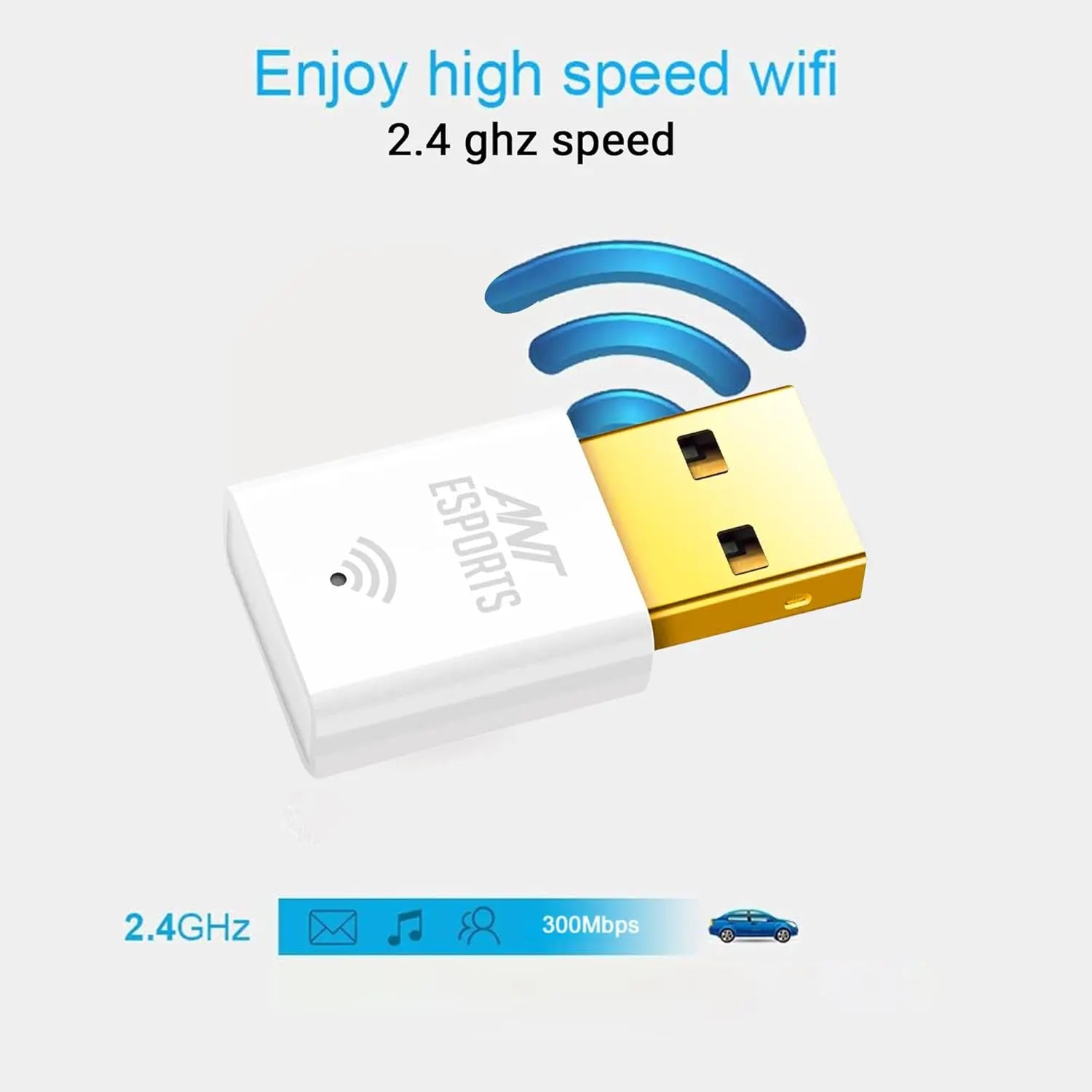 Ant Esports USB Wi-Fi Adapter 300 Mbps AE300D