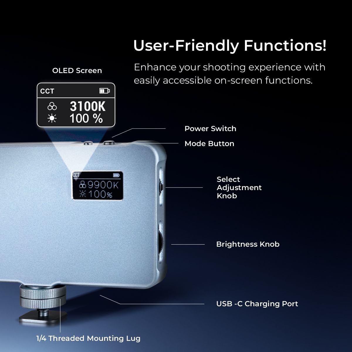 Digitek LED-D12W ML RGB Professional RGB Portable Video Light