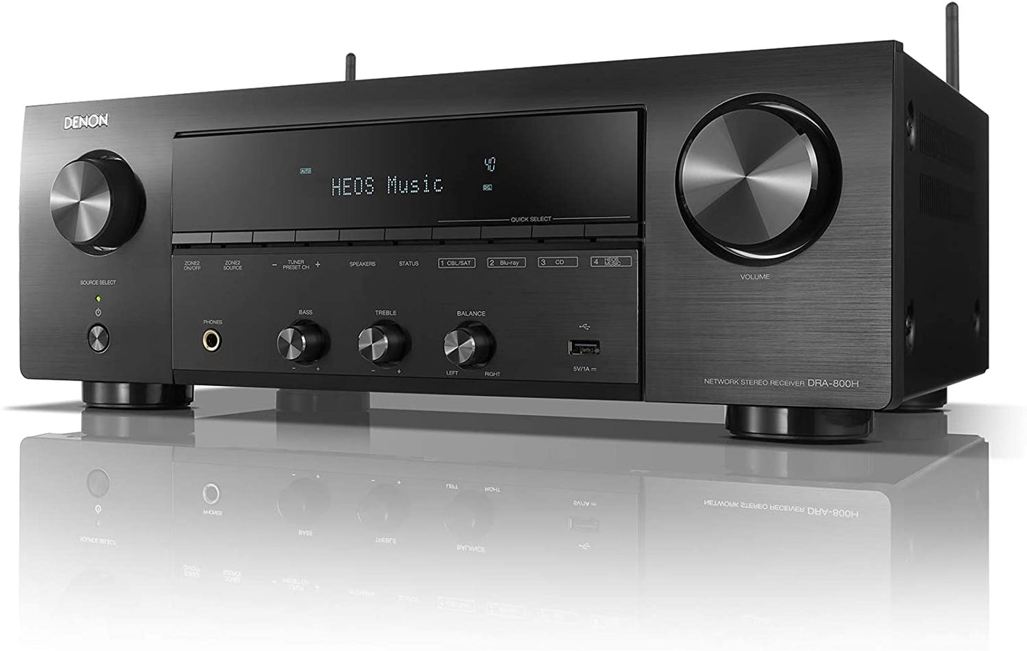 Denon DRA-800H 2-Channel Stereo Network Receiver for Home Theater  Hi-Fi Amplification  Connects to All Audio Sources  Latest HDCP 2.3 Processing with ARC Support  Compatible with Amazon Alexa