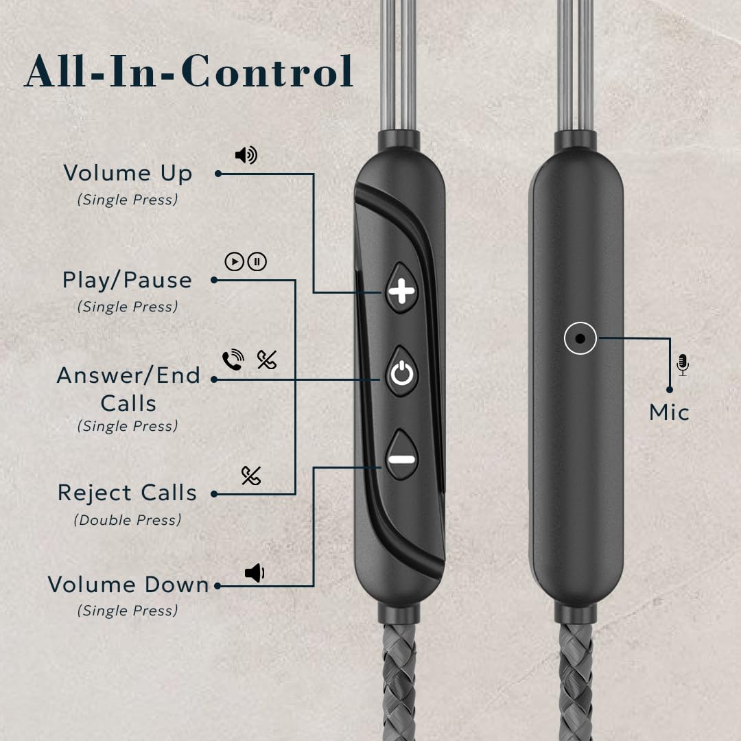 Tempt Zen-C Type-C Wired Earphones with Mic Black