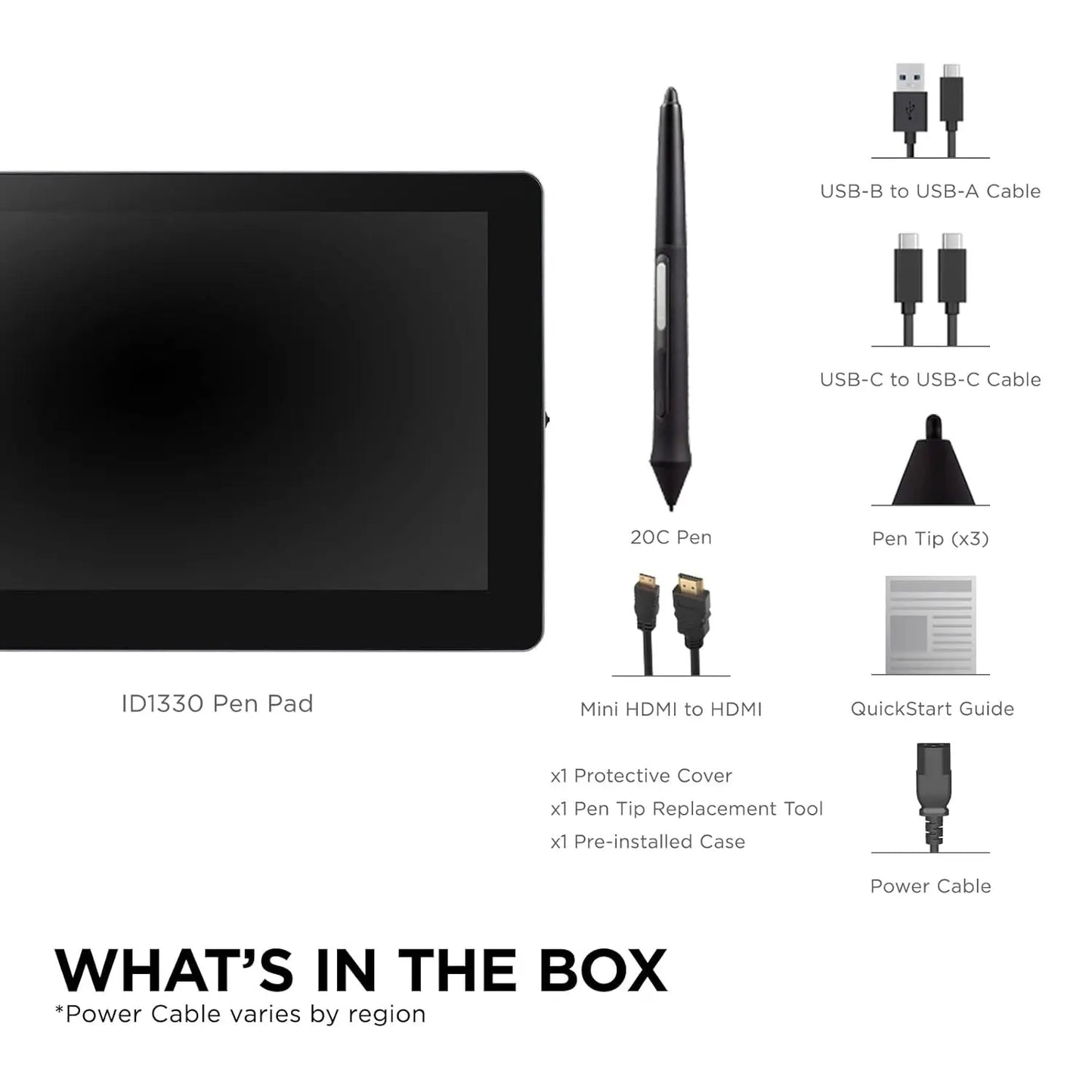 ViewSonic ID1330 13.3" 1080p FHD USB Type-C Laminated Screen ViewBoard Pen Display Graphics Tablet My Store