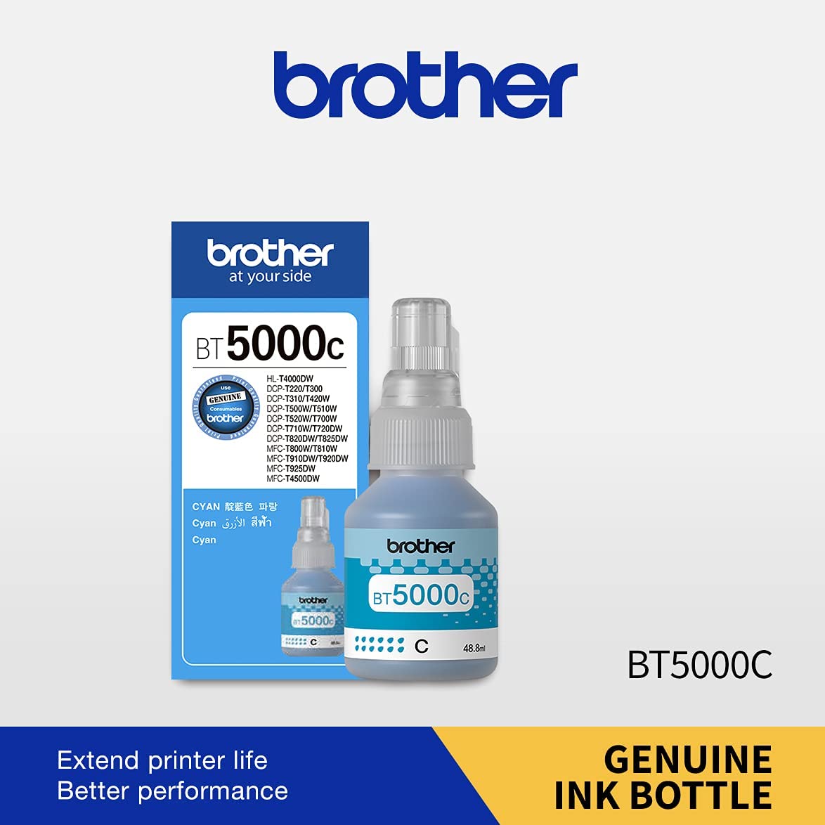 Brother Inkjet Ink Bottle BT5000 Cyan