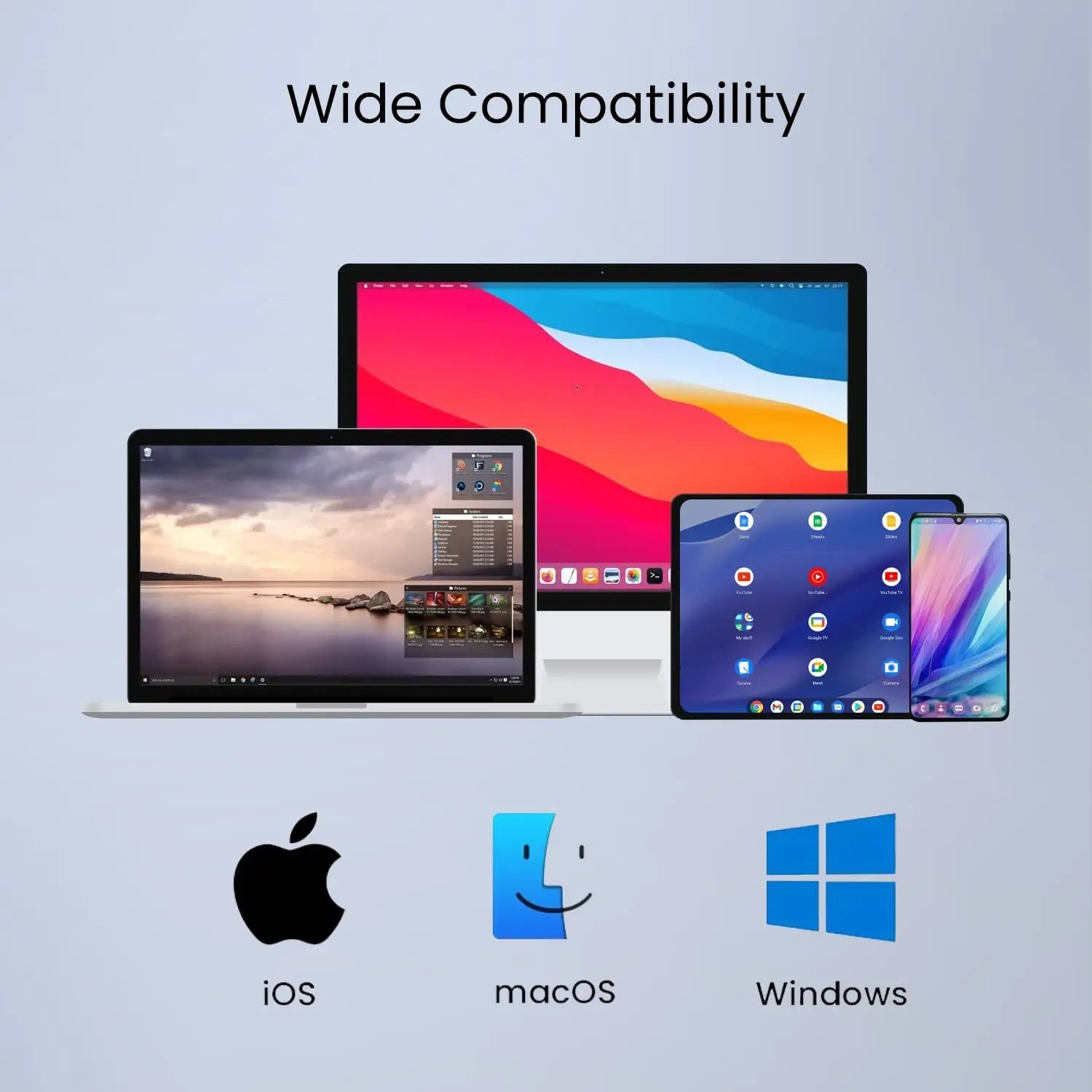 Portronics Bubble Dock Wireless Keyboard with Tablet Holder 2.4 GHz RF & Bluetooth 5.3