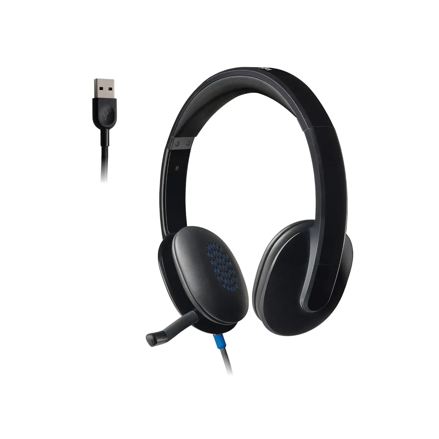 Logitech H540 USB Computer Headset with Noise-Cancelling Mic (Black)