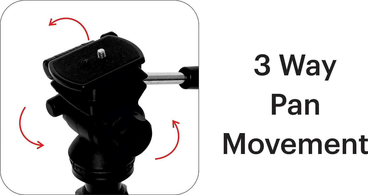 KODAK M520 170cm 66.92inches 3 Way Pan Movement 4 Section Support Monopod for Cameras