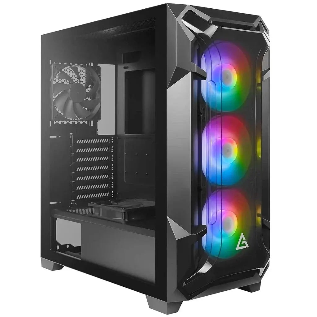 Antec DF600 Flux ARGB Tempered Glass Side Panel ATX Mid Tower Gaming Cabinet - Black