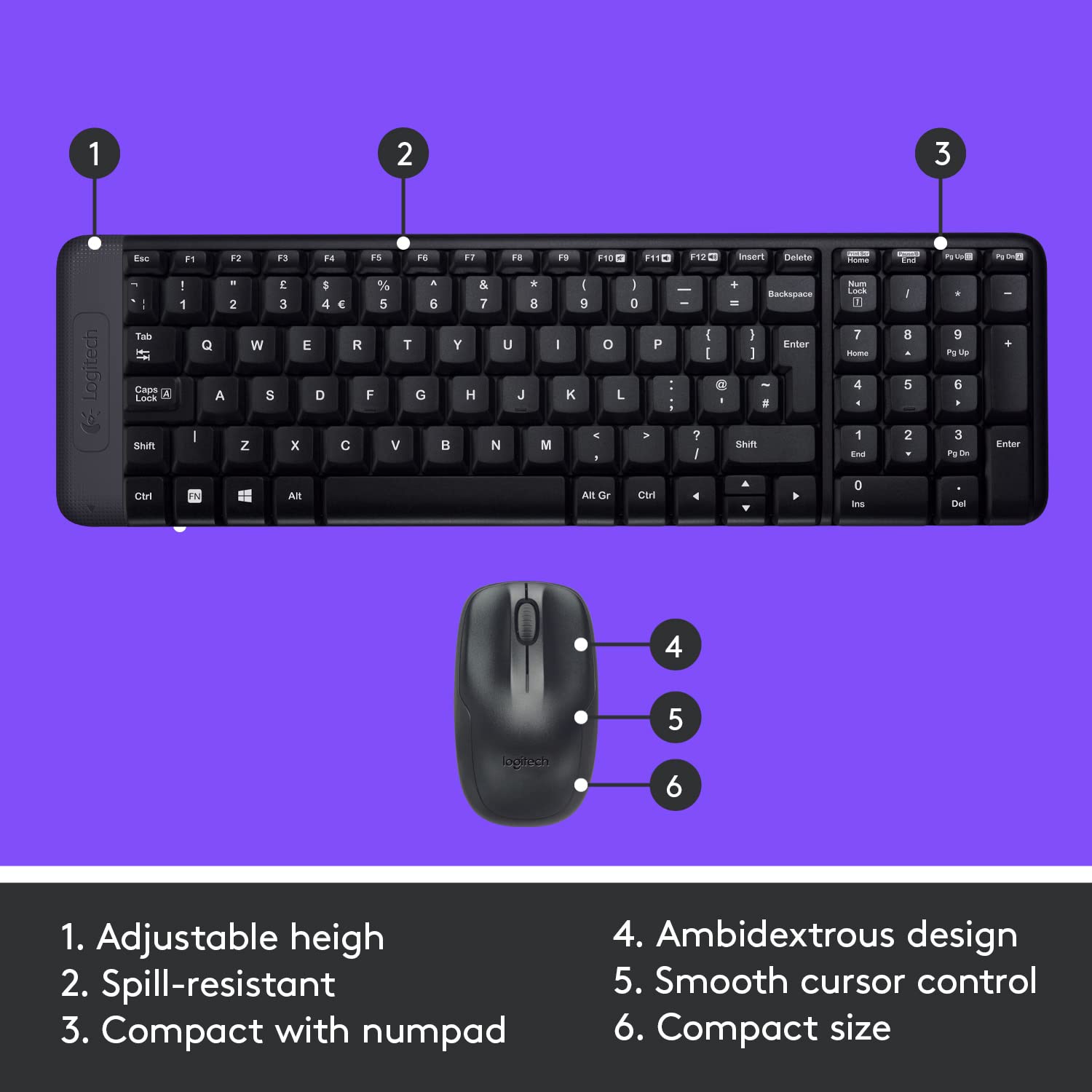 Logitech MK220 Wireless Keyboard and Mouse Combo