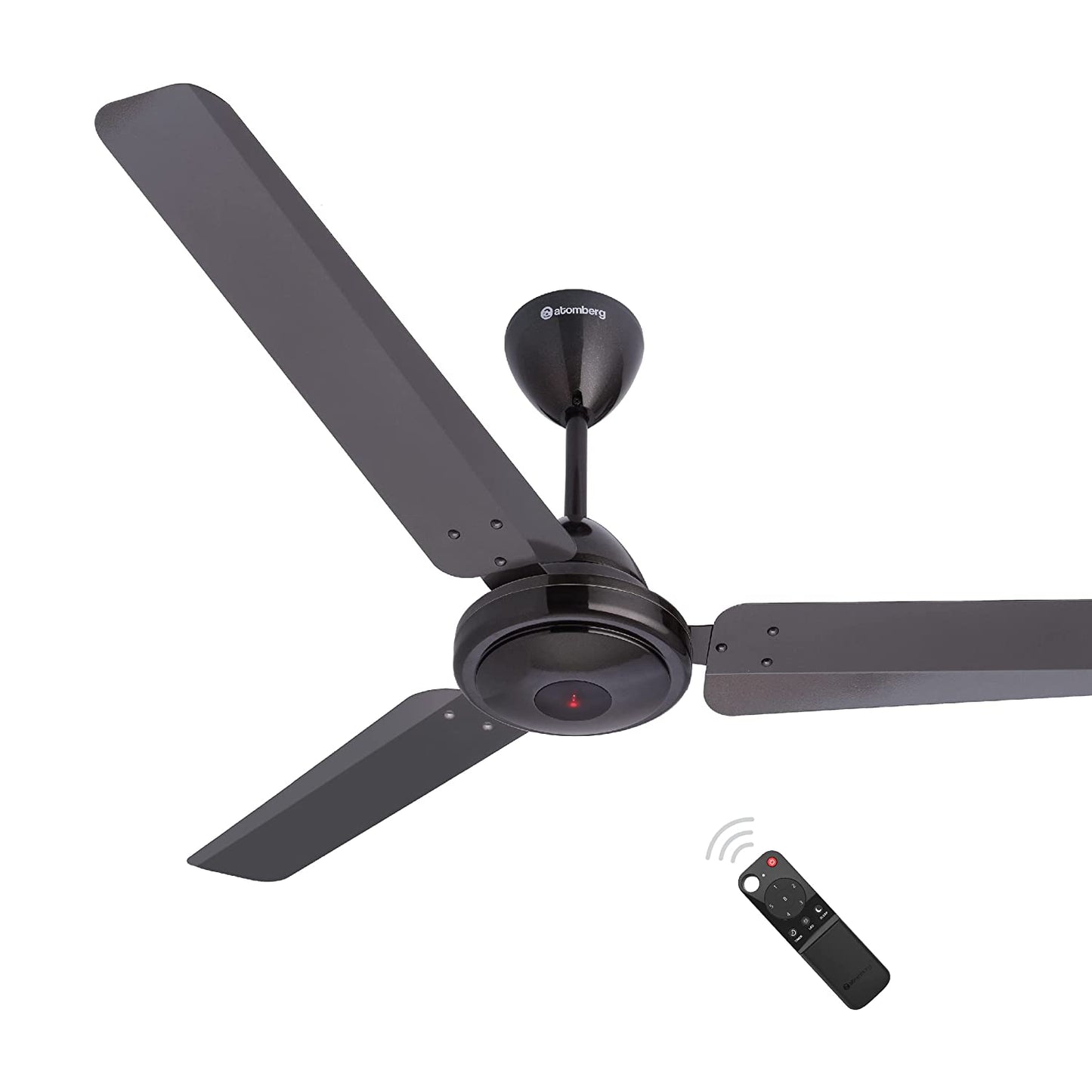Atomberg Efficio Efficio + ceiling Fan 1200 MM 1200 mm BLDC Motor with Remote 3 Blade Ceiling   Earth Brown