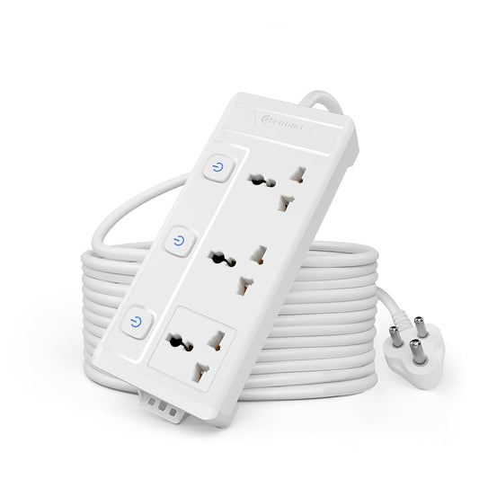Cablet 3 Socket 3 Switch 4.5m Spike  3030-45