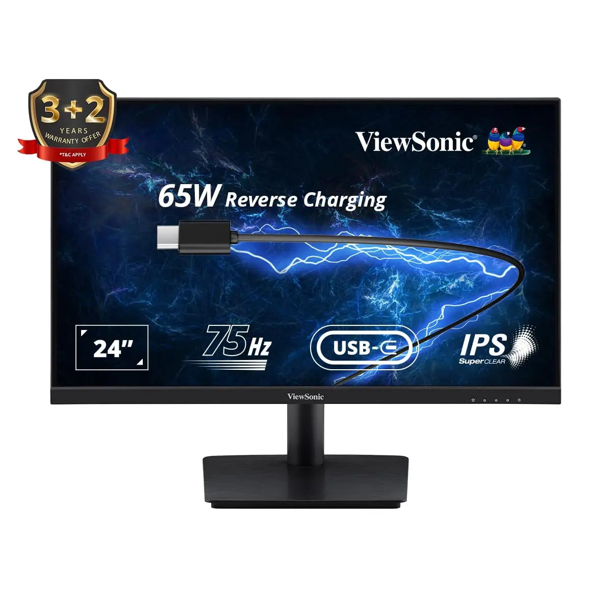 ViewSonic 24 Inch IPS FHD Professional Monitor USB Type-C and 2W Dual Speakers My Store