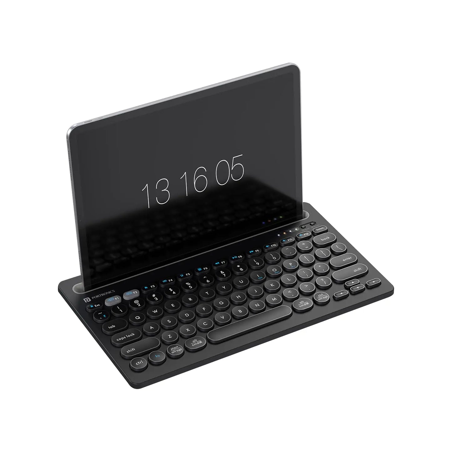 Portronics Bubble Dock Wireless Keyboard with Tablet Holder 2.4 GHz RF & Bluetooth 5.3