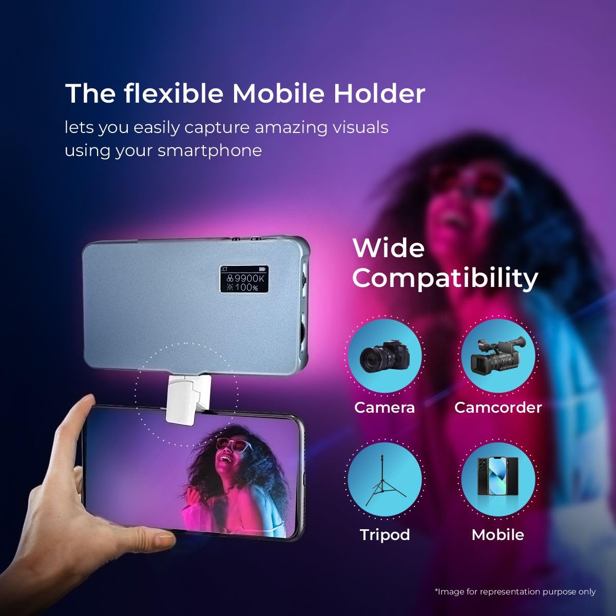 Digitek LED-D12W ML RGB Professional RGB Portable Video Light