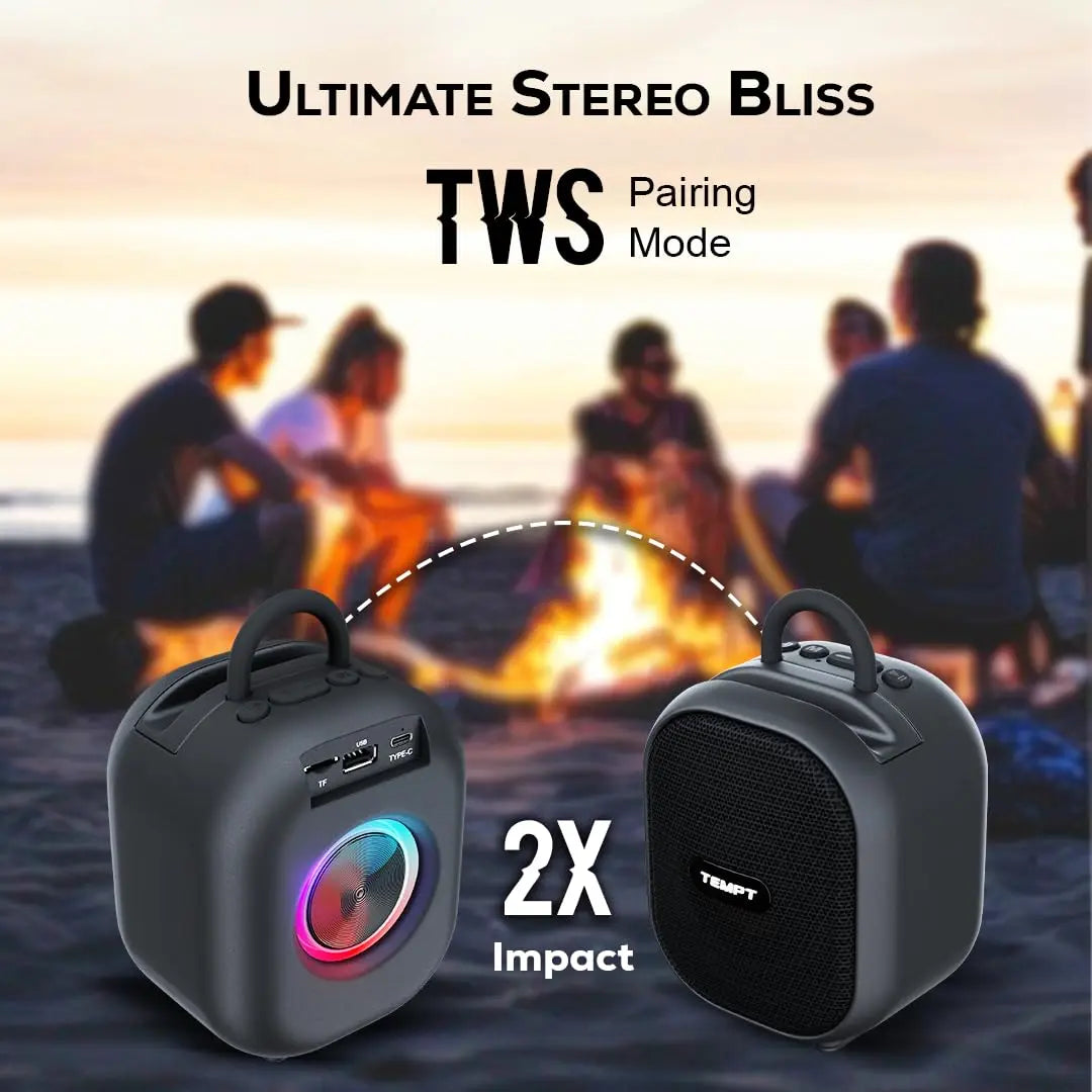 Tempt Rebel 12W Bluetooth Speaker Black