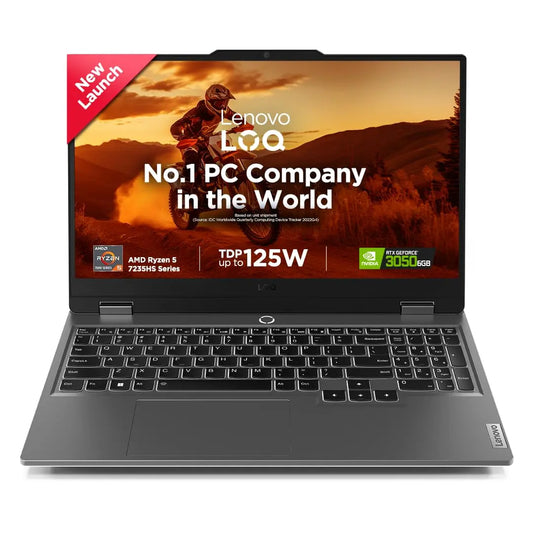 Lenovo Laptop LOQ Gaming 83JC0031IN AMD Ryzen 5 7235HS Processor/12GB RAM/512GB SSD/Win11/Office Home & Student 2021/NVIDIA GeForce RTX 3050 6GB Graphic Card/Screen Inch 15.6/Grey