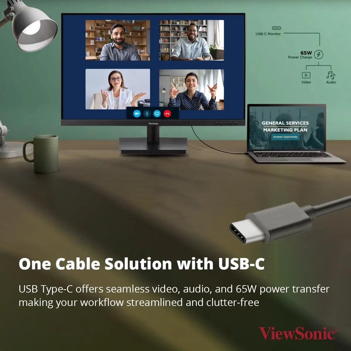 ViewSonic 32" VA3209U-4K UHD IPS HDR10 USB Type-C Monitor with Speakers My Store