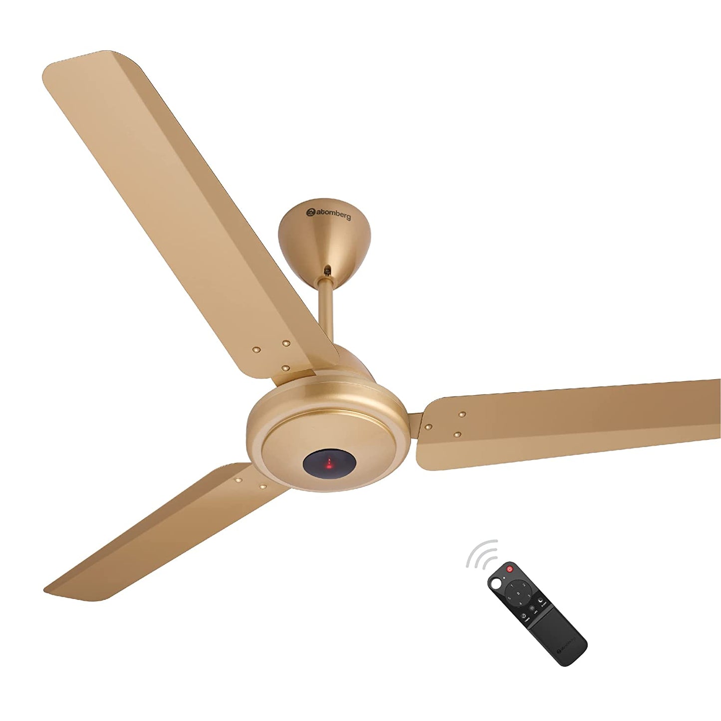 Atomberg Efficio+ 1200 mm BLDC Motor with Remote 3 Blade Ceiling Fan Metallic Gold