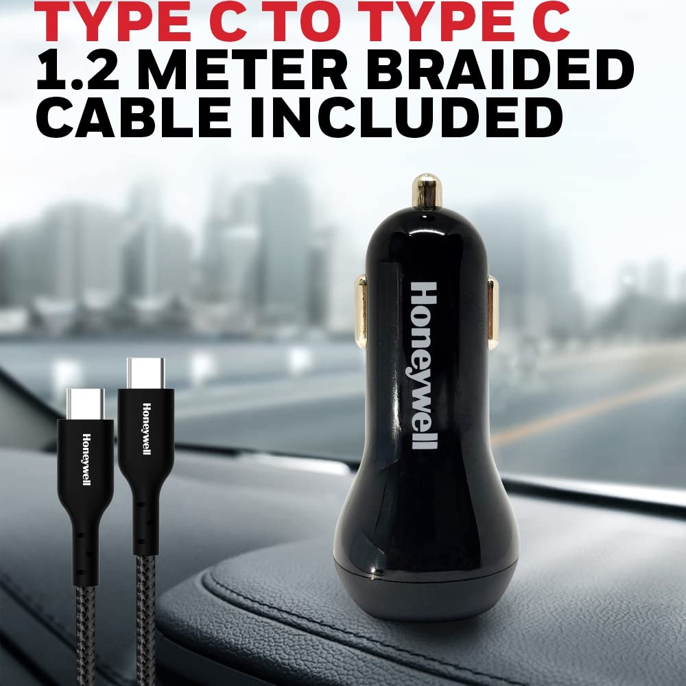 HONEYWELL MICRO CLA 36W PD CAR CHARGER WITH TYPE C CABLE