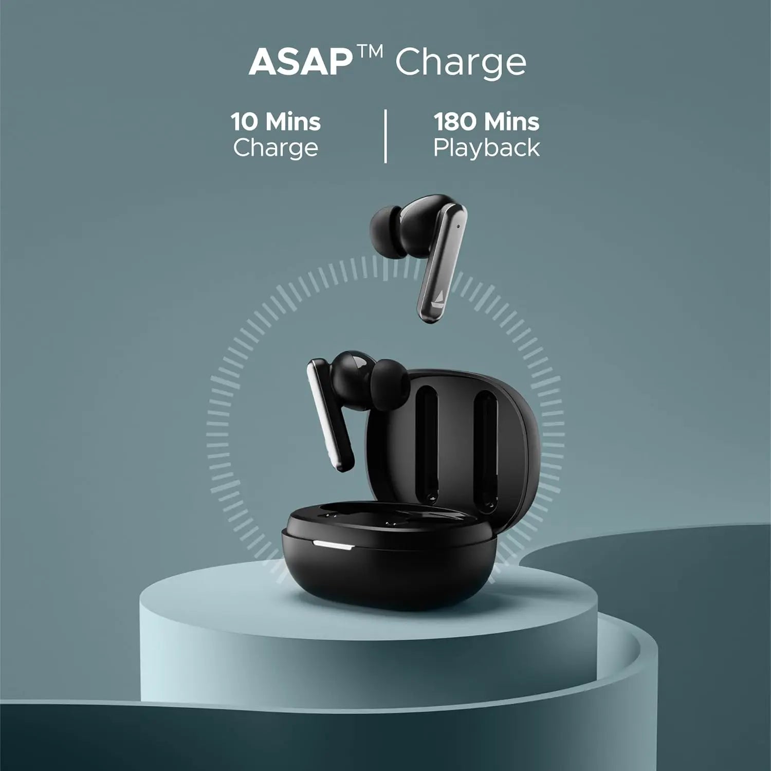 boAt Airdopes Bliss ANC in Ear TWS Earbuds (Royal Black) My Store