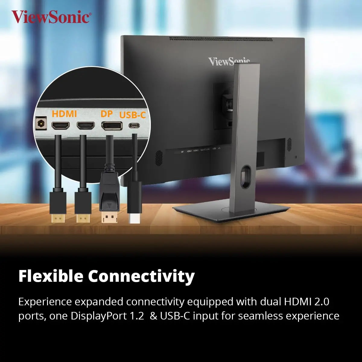 ViewSonic VX2762U-4K 27" 60Hz HDR10 4K UHD IPS HDR10 USB Type-C Monitor with Speakers My Store