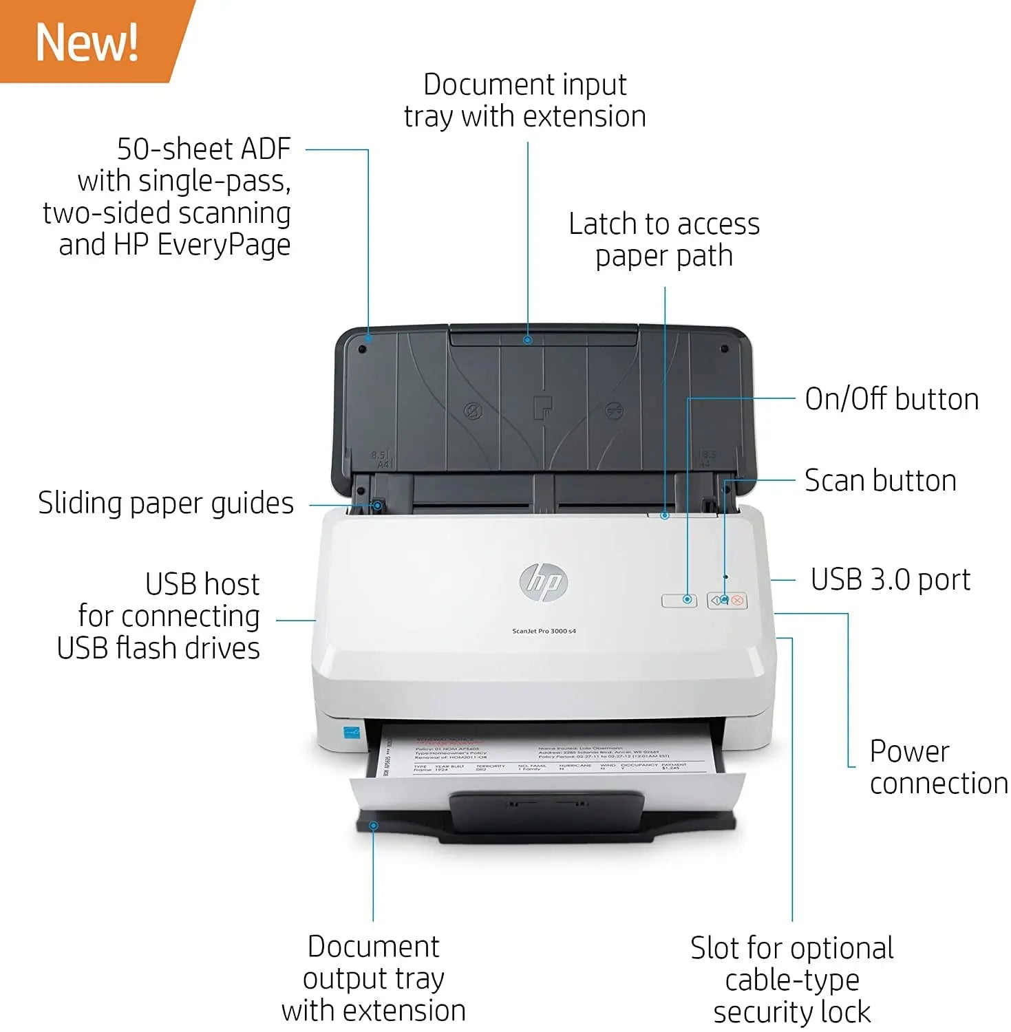 HP ScanJet Pro 3000 s4 Sheet-Feed Scanner