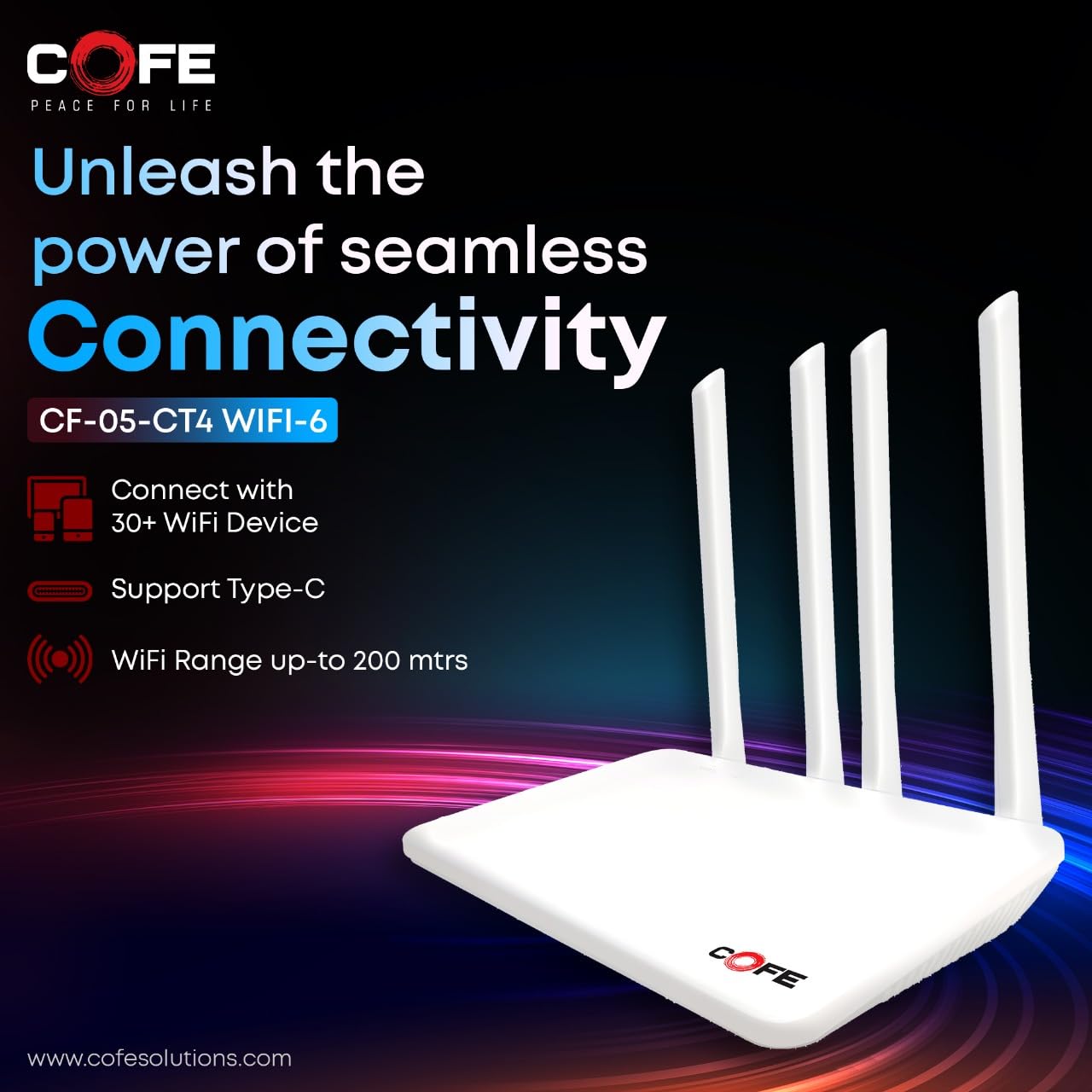 COFE SIM ROUTER 4G  5G WIFI 6 CF 05CT4 WITH TYPE C  WAN  LAN PORT CF 05CT4 WIFI 6