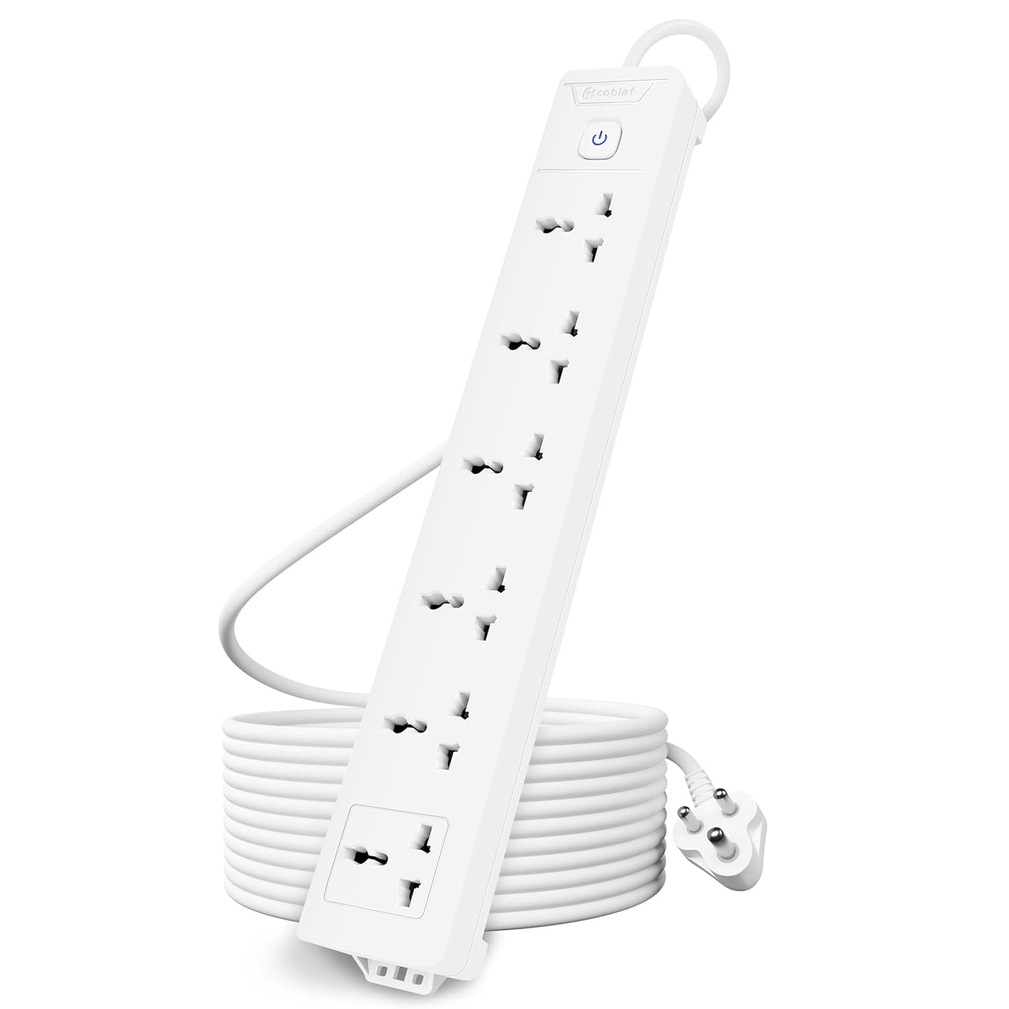 Cablet 6 Socket 1 Switch 4.5m Spike  6010-45