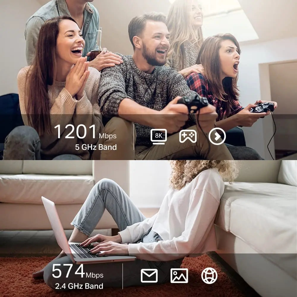 TP-Link AX1800 Archer TX20U Plus Dual Antennas High Gain Wireless USB Adapter - Black