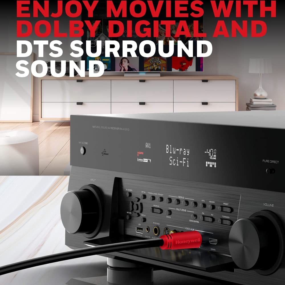 Honeywell Digital Optical Cable 2 meter 24K Gold Plated Connectors