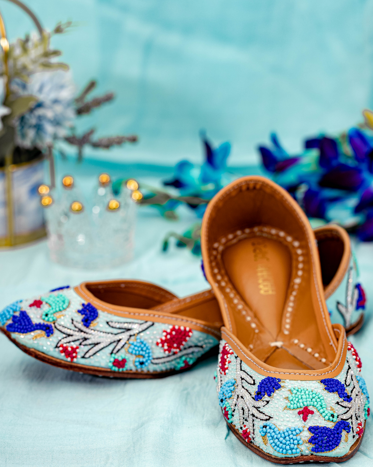 Aqua Jelly Handcrafted Jutti Quick Cart