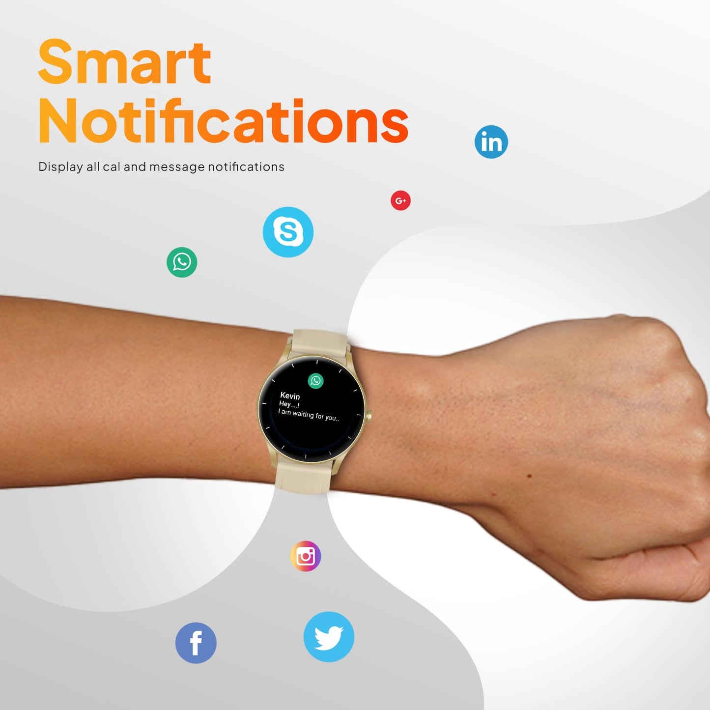 Fire-Boltt Rocket SmartWatch ‎BSW093 1.3" Bluetooth Calling Smartwatch with AI Voice Assistant, 100+ Sports Modes, 360 Health Suite Champagne Gold