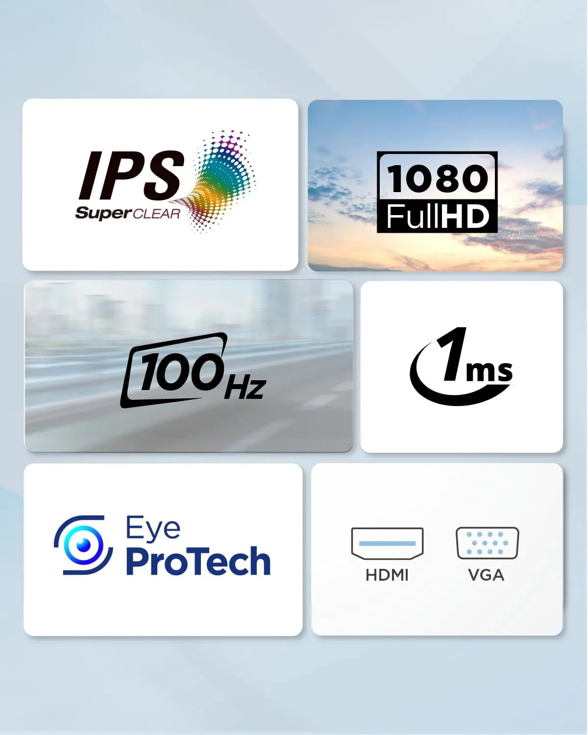 ViewSonic VA240-H 24" 100Hz 1080p FHD SuperClear IPS Panel Anti-Glare Monitor My Store