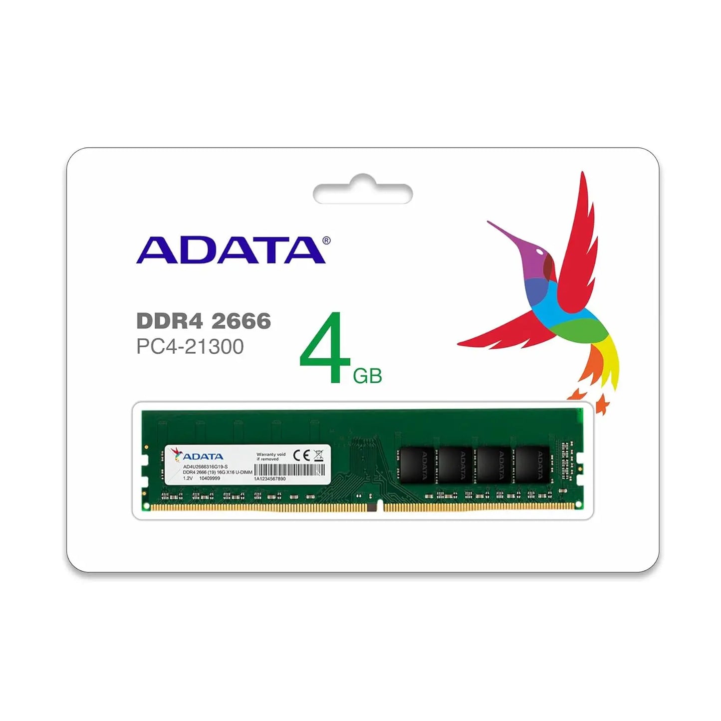 ADATA Premier 4GB DDR4 RAM 2666MHz CL19 U-DIMM Desktop Memory Module