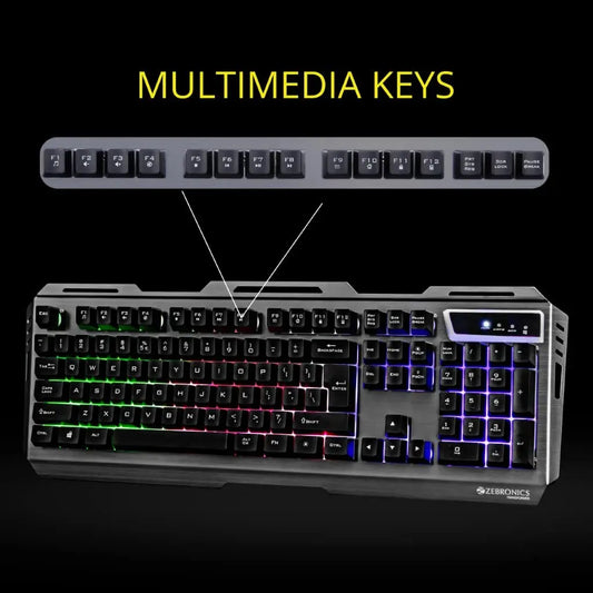 ZEBRONICS GAMING KEYBOARD MOUSE COMBO USB TRANSFORMER