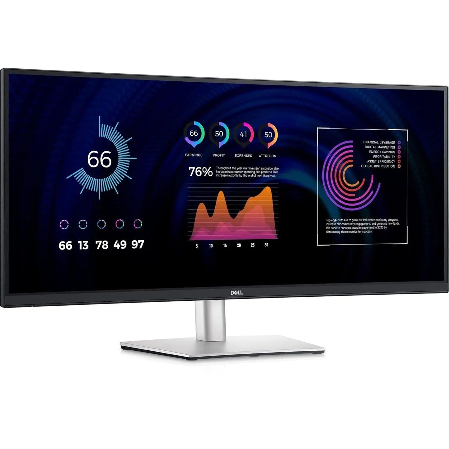 Dell P3424WE 34-inch Ultrawide Monitor with 1440p Curved Display and USB-C Hub Connectivity My Store